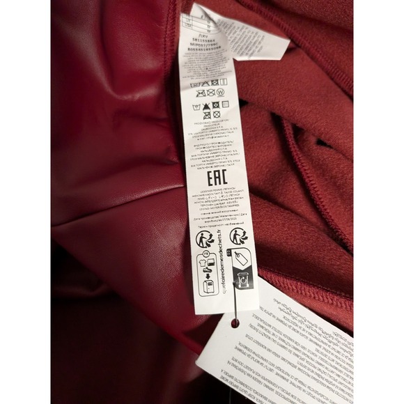 Calzedonia Thermal Skinny Fit Coated Leggings Rosso Scuro Burgundy Red MIP037 M - Picture 10 of 12